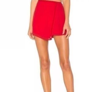 Lovers + Friends Vibrant Red Skorts